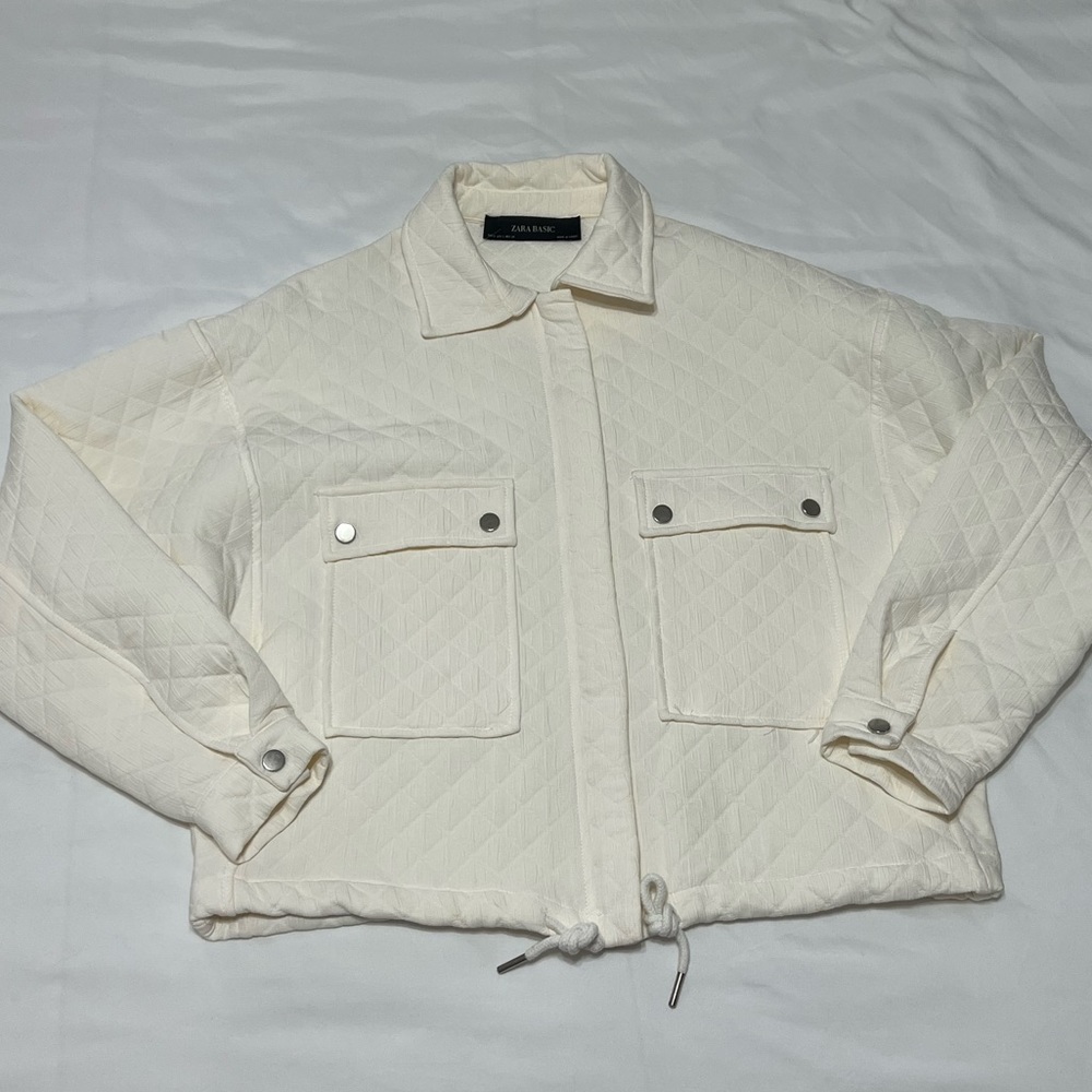 ZARA Oversized Quilted Bomber Jacket